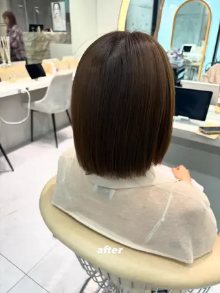 ミディアム 🫧美髪縮毛矯正🫧 ボブ🎀ひなのヘアスタイル