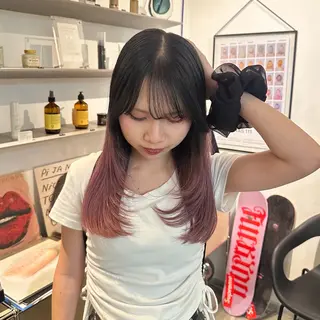 セミロング カヨコ/ハイトーン /透明感カラーのヘアスタイル