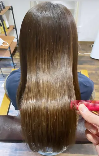 セミロング カラー 西川 敏夫のヘアスタイル