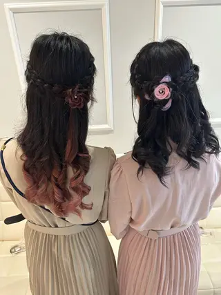 ロング ヘアアレンジ エクステ♡ヘアメ 内村麻衣のヘアスタイル