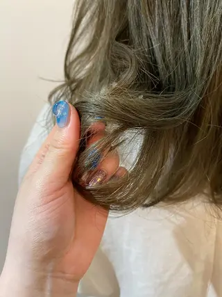 ミディアム カラー レイヤーカット/栄/ 顔周り/キトウモエノのヘアスタイル