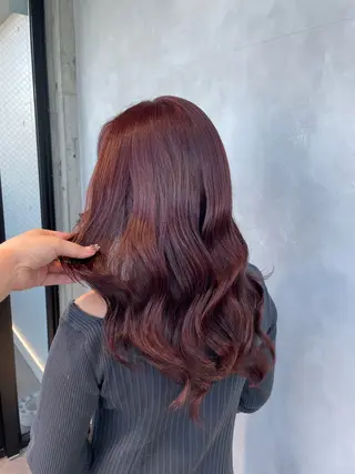 カラー 暖色/ハイトーン/ カラー/HBLのヘアスタイル