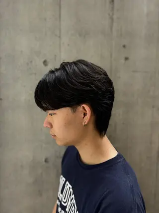 ショート パーマ メンズ カルマパーマ韓国ヘア shiryuのヘアスタイル