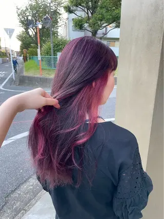ロング カラー 越後 匡貴のヘアスタイル
