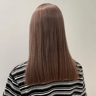 セミロング カラー ベージュ🤎透明感 カラー🤎anriのヘアスタイル