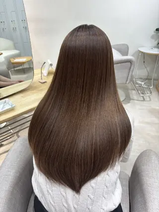 ロング パーマ 【縮毛矯正/髪質改善 カラー】yumiのヘアスタイル