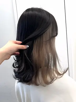 ミディアム カラー パーマ amble luxe ❤️渋谷❤️のヘアスタイル