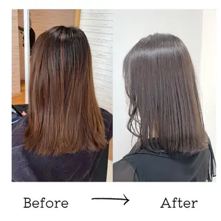 ミディアム カラー 💫小顔カット TAROのヘアスタイル