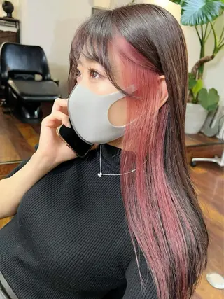 ロング カラー 韓国ヘア /男女❄️ 細江 美紅のヘアスタイル