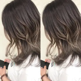 ミディアム カラー 艶髪育成サロン 京橋　shinのヘアスタイル