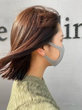 ミディアム シムラ カイゲンのヘアスタイル