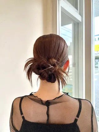 ミディアム ヘアアレンジ 友田 未来のヘアスタイル