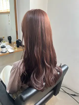 ロング カラー ✨🎨ブリーチなし 透明感カラー✨美友のヘアスタイル