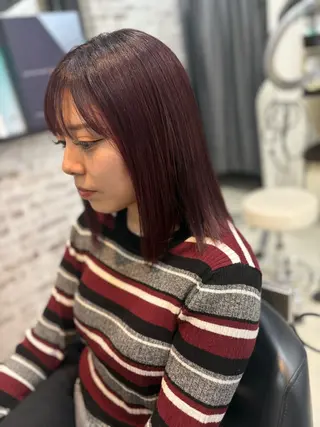 ミディアム カラー シャルム所属・美容室シャルム⭐️ 清水　勇希のヘアスタイル