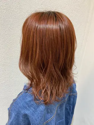 ミディアム カラー ヘアアレンジ ブリーチ/ツヤカラー /SARA 金山のヘアスタイル
