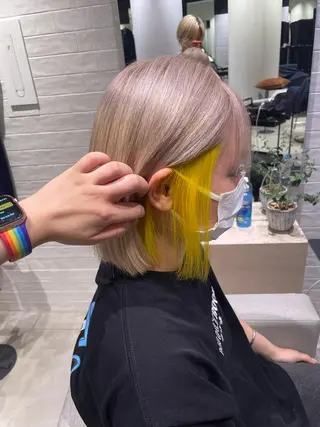セミロング カラー 艶カラーリスト 🌈銀座🌈牛込萌香のヘアスタイル