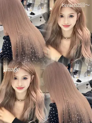 ロング カラー モテ髪💕ハイトーン yuriaのヘアスタイル