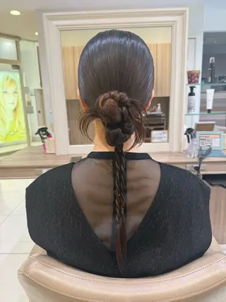 ロング ヘアアレンジ 韓国ヘアメイク🎀/ 縮毛矯正✨山本媛香のヘアスタイル