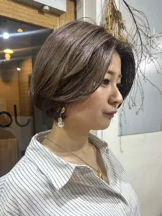 ショート 🌈扱いやすいボブ× ブリーチ🌈TAMEのヘアスタイル