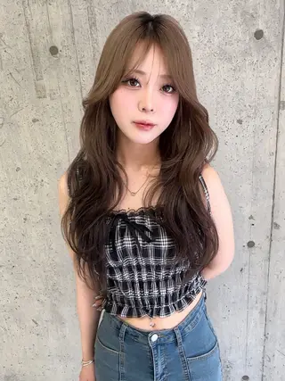 ロング カラー 韓国ヘア/透明感 カラー/金子 愛優のヘアスタイル