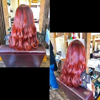 ロング カラー ✯カラー&編み込み エクステ✯池田智博✯のヘアスタイル