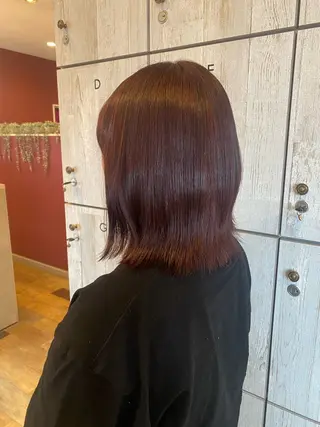 ミディアム カラー あいさ🤍ムラ無しカ ラー🤍のヘアスタイル