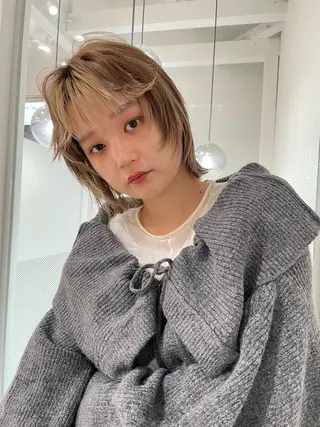 ミディアム 💖ボブ/髪質改善 顔周りレイヤー/ユイのヘアスタイル