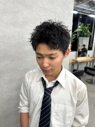 パーマ メンズ 渋谷サーフカール アメカジ美容師のヘアスタイル