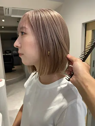 ショート ハイトーン/メンズ/ ボブ RINのヘアスタイル