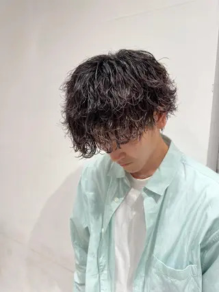 カラー パーマ メンズ MAO SHIRATOのヘアスタイル