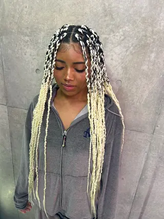 ロング HARURU🪮✨ ブレイズ海外ヘアのヘアスタイル