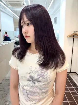 ロング カラー ブリーチなしカラー/ 暖色カラー/宮本恵佑のヘアスタイル