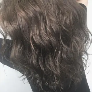 ロング ブリーチ毛縮毛矯正 👑山口のヘアスタイル