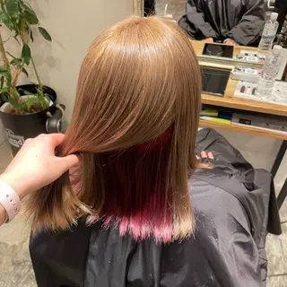 ミディアム 🦋⭐ブリーチカラー 今塚裕夏🌙💙のヘアスタイル