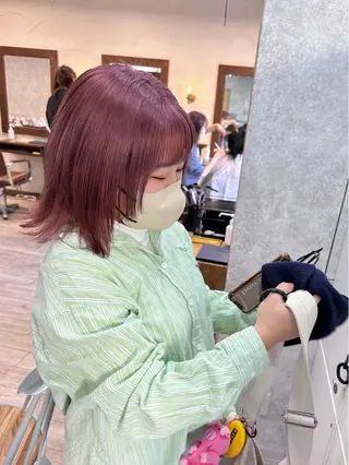 ミディアム カラー 高橋 みく/ minim 暖色のヘアスタイル