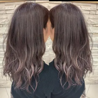 セミロング 縮毛/レイヤー 韓国/橋口のヘアスタイル