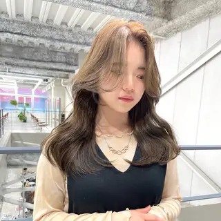 セミロング カラー the path shogo🌻のヘアスタイル