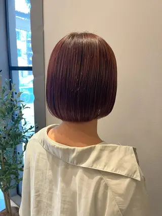 カラー ヘアセット/ピンク /レッド/あつはのヘアスタイル