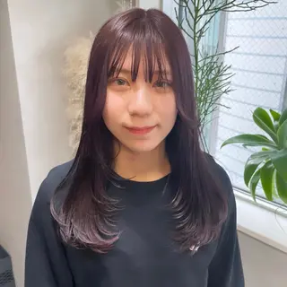 ロング カラー Rui/透明感カラー 暖色/レイヤーカットのヘアスタイル