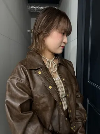 ミディアム Iwama momokaのヘアスタイル