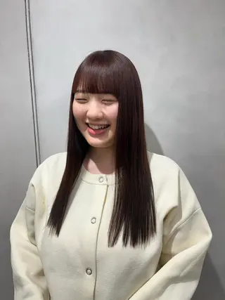 ロング ボブ/ベージュ/ パーマ🪿近森ゆいのヘアスタイル