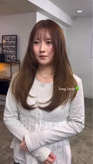 ロング SCEN所属・田中 千尋のヘアスタイル
