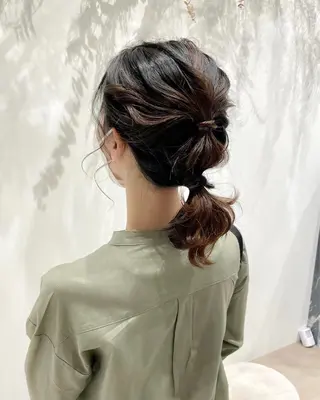 ミディアム ヘアアレンジ ヘアセット ✴︎Mai✴︎銀座のヘアスタイル