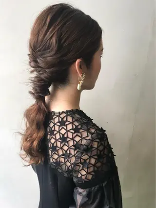 セミロング ヘアアレンジ ⭐️ アユミ⭐️のヘアスタイル