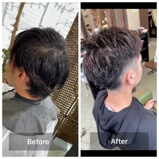 ショート メンズ share salon　SCENA所属・堤太志 メンズパーマ特化のヘアスタイル