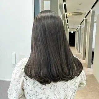 セミロング カラー GO TODAY 新宿Aura店所属・ベージュ🤎透明感 カラー🤎anriのヘアスタイル