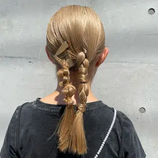 セミロング カラー ヘアアレンジ 暖色ダブルカラーボブ レイヤー🌈AINAのヘアスタイル