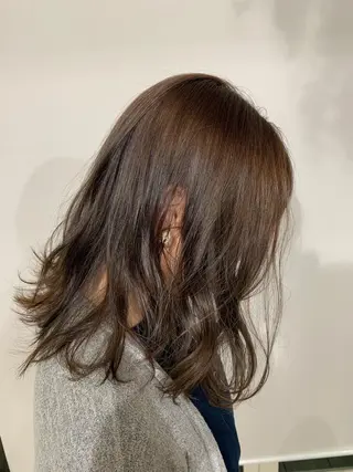 セミロング カラー パーマ ヘアアレンジ 加藤 綾華のヘアスタイル