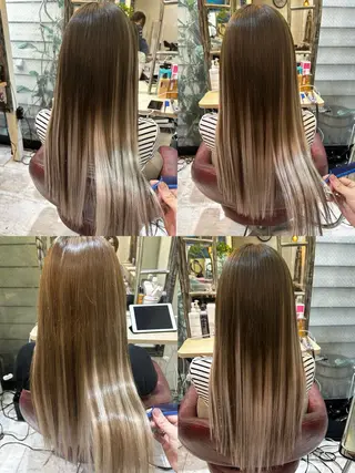 ロング カラー エクステ原宿 シンヤのヘアスタイル