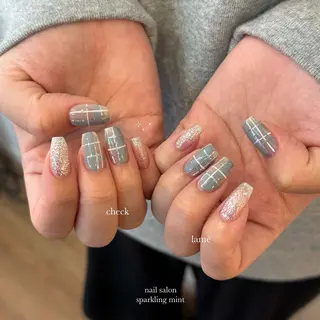 ネイル sparkling mint【スパークリングミント】所属・natsuki 🎀💎モデル様募集のネイルデザイン